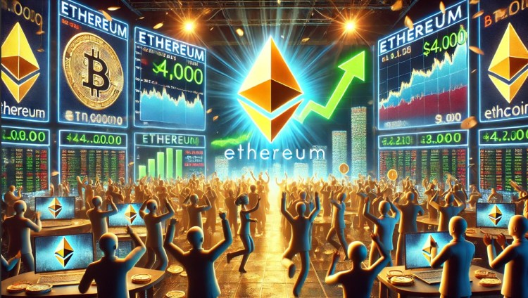 Ethereum lidera a alta acima de $4.000. 