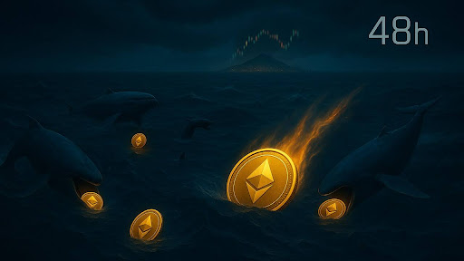 Mais de 400.000 ETH em 48 Horas: Baleias Ethereum Compram a Queda