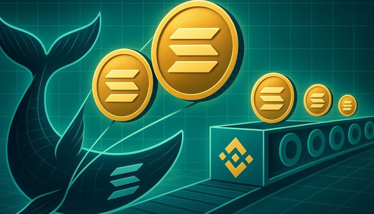 Duas carteiras retiram 376 mil tokens de Solana da Binance. 